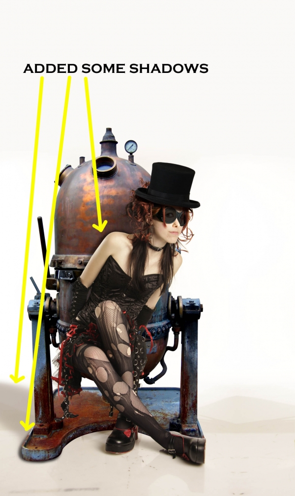 Creation of Steampunk Girl: Step 10